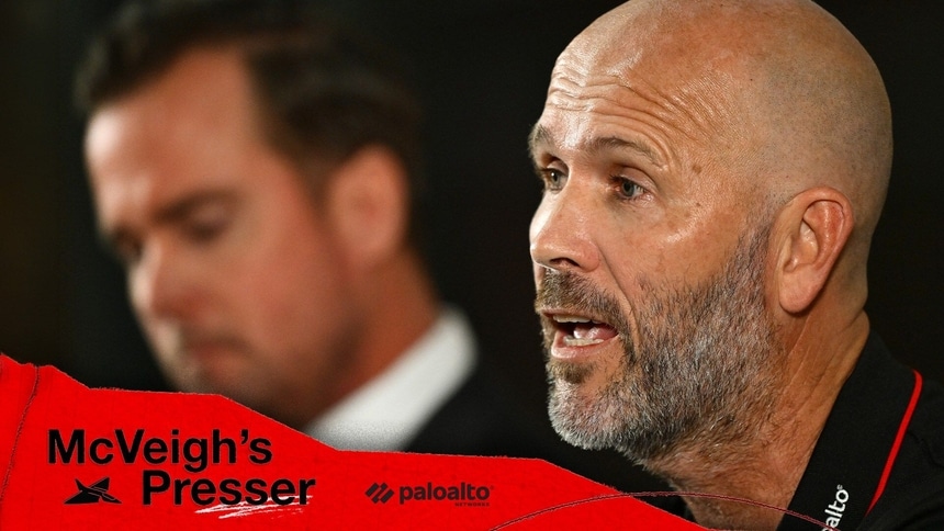 McVeigh addresses the media